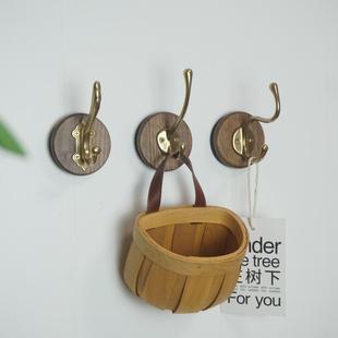 黄铜强力磁吸挂钩免打孔磁力粘钩防盗门实木挂钩磁铁新中式衣帽钩