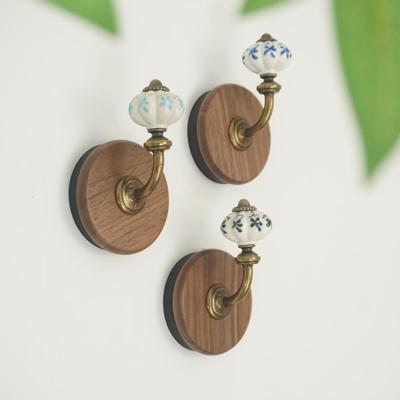 强力陶瓷磁吸挂钩黑胡桃实木