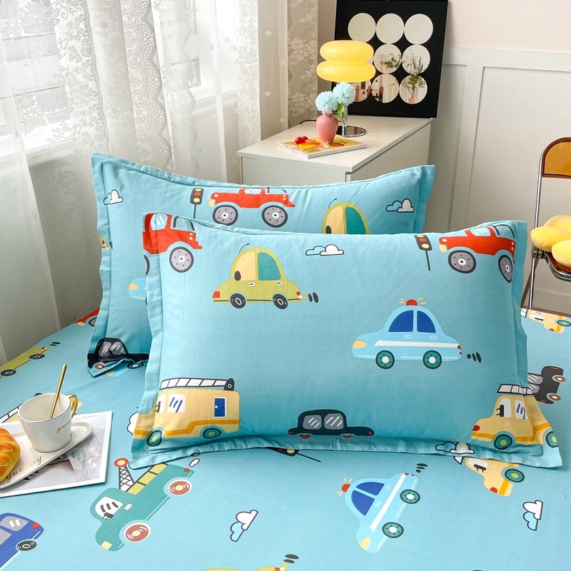 儿童男孩男童纯棉枕套卡通30*50小汽车幼儿园全棉小枕头套40*60cm,床上用品,枕套,淘宝优惠券,粉丝福利购,淘宝优惠卷