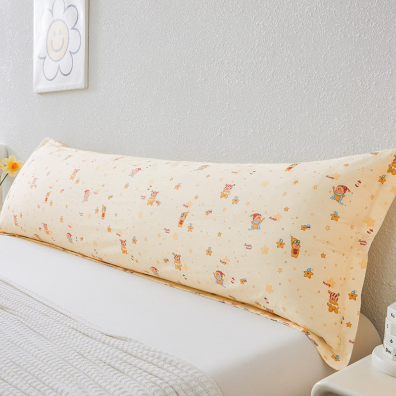 可爱星星全棉双人长枕头套儿童女孩1.8家用纯棉加情侣长枕套1.5米