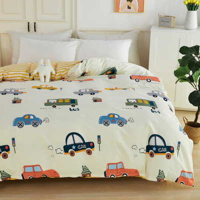 儿童男童小汽车纯棉被套单件男孩卡通幼儿园全棉单独被罩小孩床品