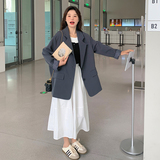 百搭炸街灰色西装外套女2025春季新款韩版宽松休闲小个子西服上衣，女装西装，2C282