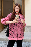 现货设计款时尚网纱拼接皮衣外套女2C282-973P160K238，女装短外套，2C282