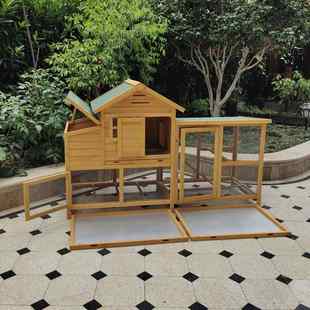 厂家直销户外家用鸡笼子园林鸡舍木质兔笼兔子别墅兔子窝鸽子窝大