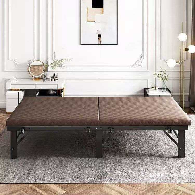 日式折叠床家用成人单人床加固拼床轮子办公室移动铁床午休带午睡