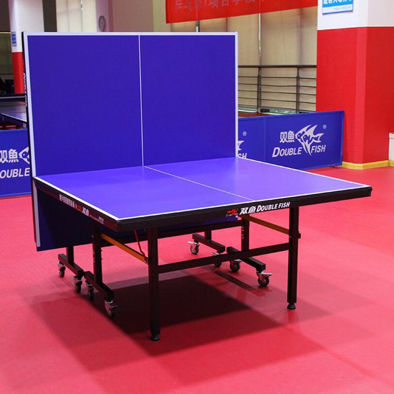 双鱼201A折叠移动室内乒乓球桌乒乓球台 标准家用移动折叠式