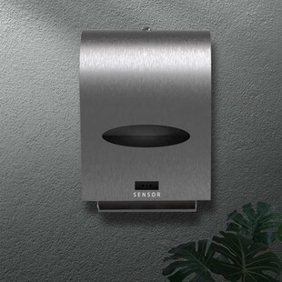 欧美不锈钢卫生间纸巾盒 挂壁式手动切纸机 创意厕所免打孔抽巾盒