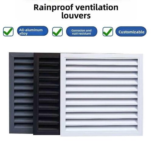 定做铝合金百叶窗百页通风固定装饰排风通风口外墙风罩防雨百叶窗