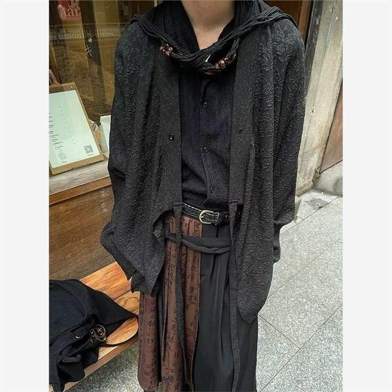 覆古小众日系飘带花卉衬衣男女山本耀司风新中式道袍长袖衬衫外套,模玩/动漫/周边/娃圈三坑/桌游,lolita衬衫/内搭,淘宝优惠券,粉丝福利购,淘宝优惠卷