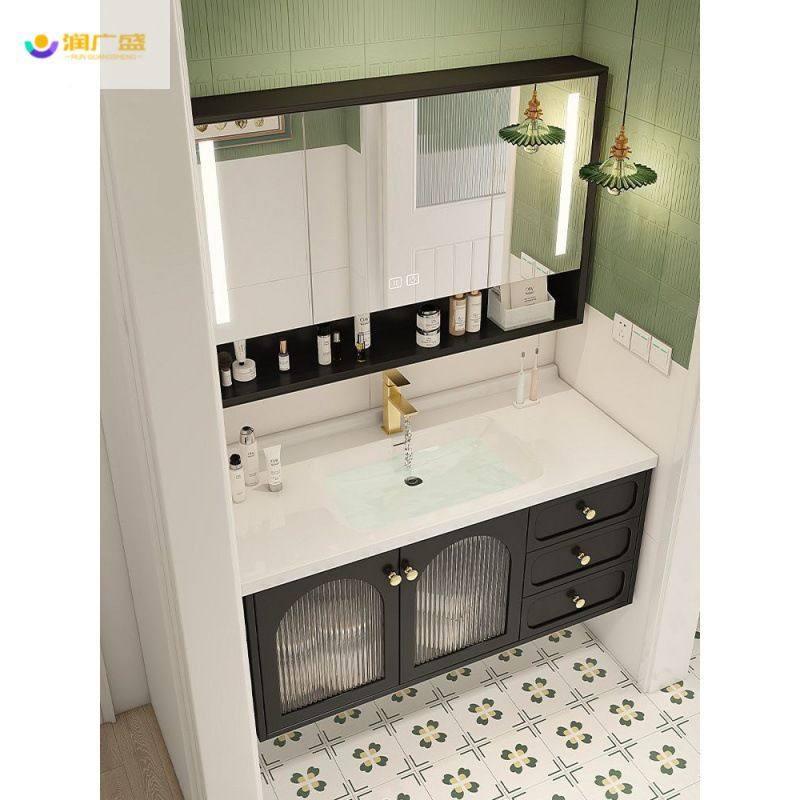 田园风法式黑色橡木浴室柜陶瓷一体盆浴室柜组合新款卫浴洗脸台盆,家装主材,浴室柜组合,淘宝优惠券,粉丝福利购,淘宝优惠卷