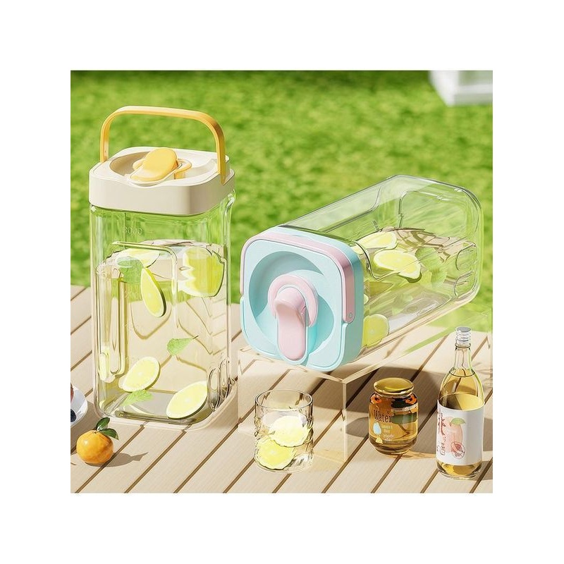 冷水壶带龙头大容量水果茶凉水壶冰箱家用冷泡瓶果汁饮料桶冰水杯