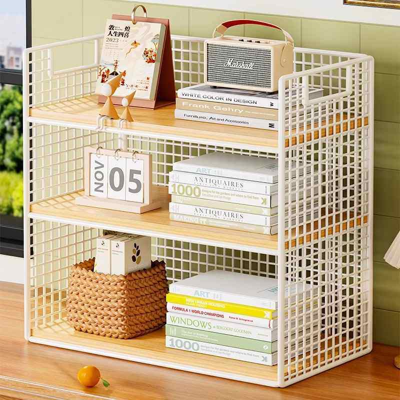 桌面书架简易多层置物架书桌上学生用办公室铁艺收纳架宿舍整理架,收纳整理,书桌收纳置物架,淘宝优惠券,粉丝福利购,淘宝优惠卷