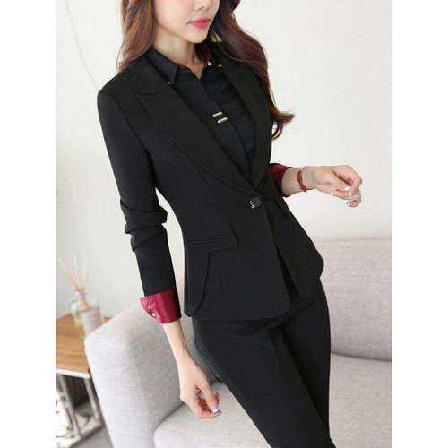 西装套装女秋冬新款时尚气质职业装正装西服金店餐饮物业工作服