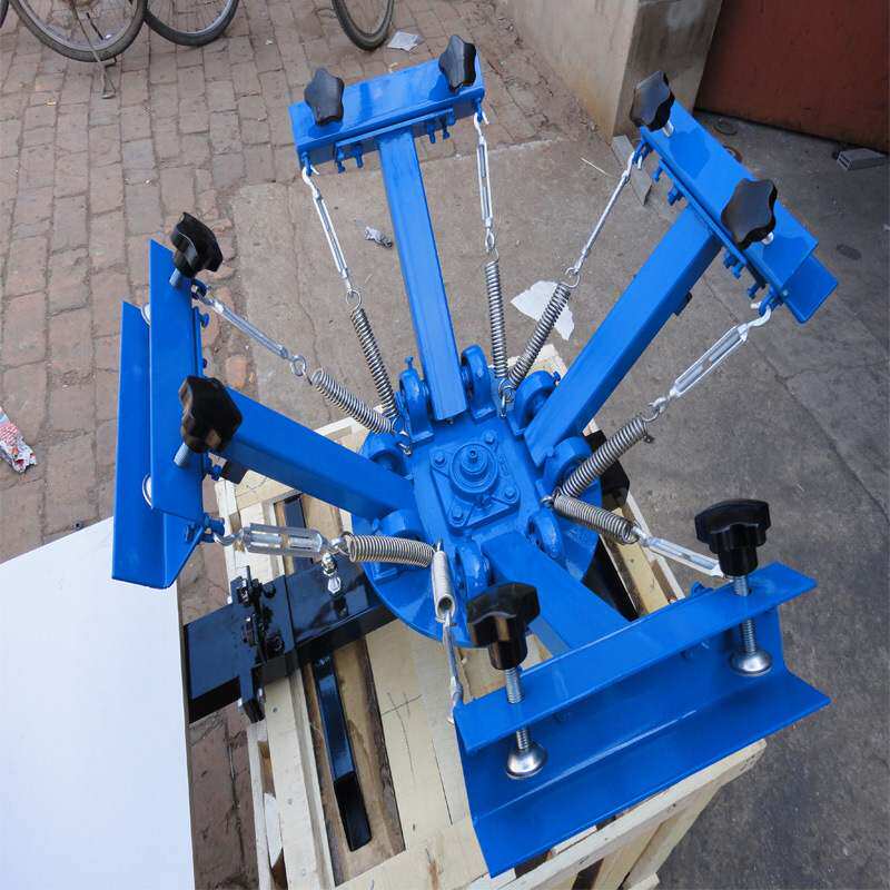 HD-406四色单工位印花机手动丝网印刷机T恤丝网印高效印刷服装