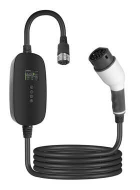 新款自动识别欧标type2 新能源便携式充电枪可接转接头最大22KW