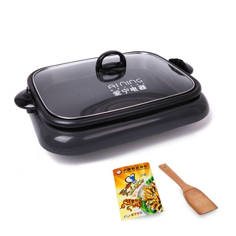 爱宁301有盖家用分体式不沾烤鱼炉纸上烤鱼纸包鱼专用电烤盘,厨房电器,烤串机/电烤炉/电烤盘,淘宝优惠券,粉丝福利购,淘宝优惠卷