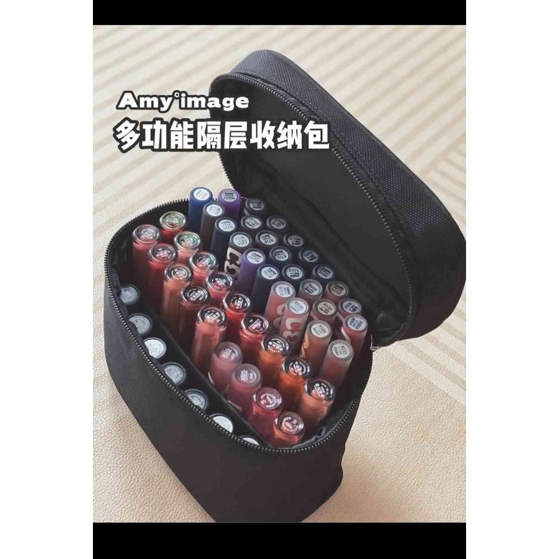 口红收纳包便携式大容量化妆品收纳盒防尘防潮口红盒便携式