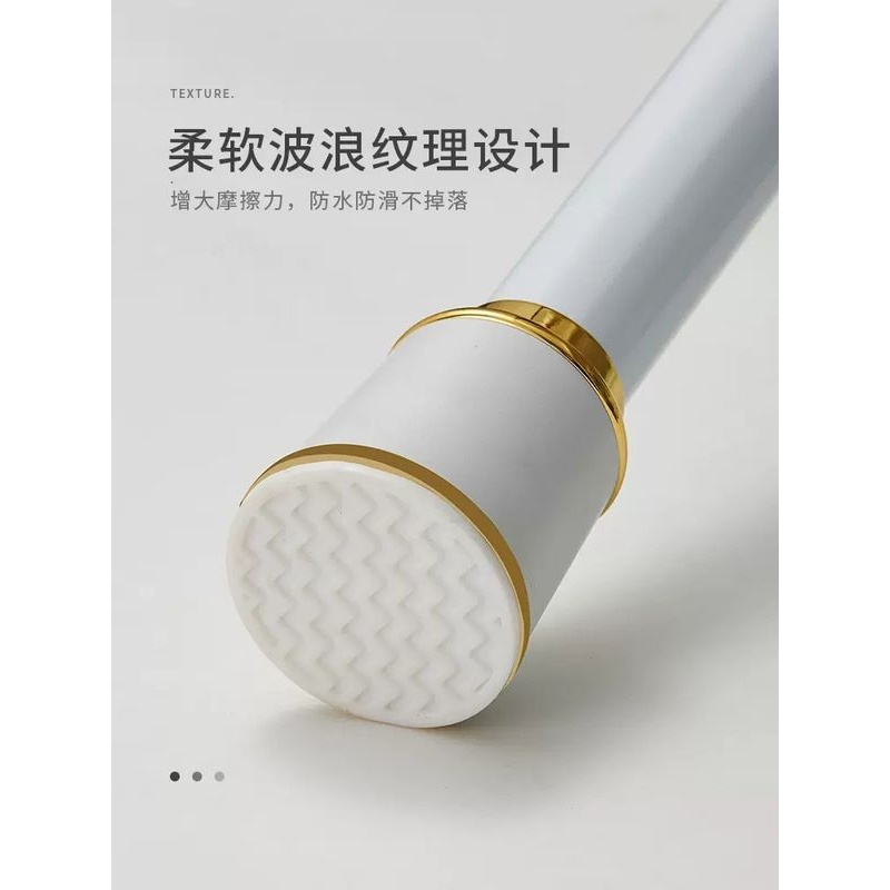 加厚伸缩罗马杆两用免打孔强力承重全套窗帘杆子配件支架固定器