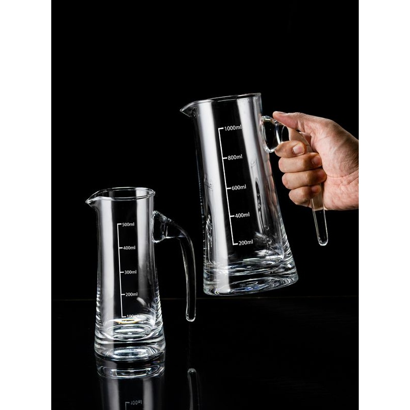 伯纳特家用大号分酒器红酒醒酒器带刻度大容量倒酒器加重加厚玻璃