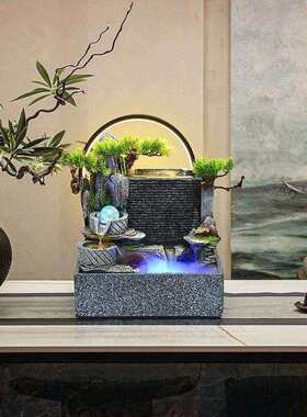 假山水幕墙流水摆件循环水园林绿化客厅办公室桌面运势风水轮开房