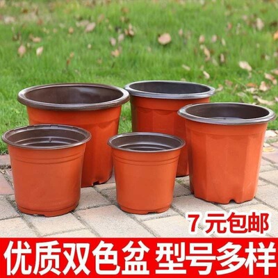 一次性双色育苗盆双色花盆种植邮盆包特大号双色花盆营养盆简易钵