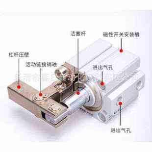63气动夹紧压空摇臂气缸压紧夹具ALC下压 JGL杠杆气缸25