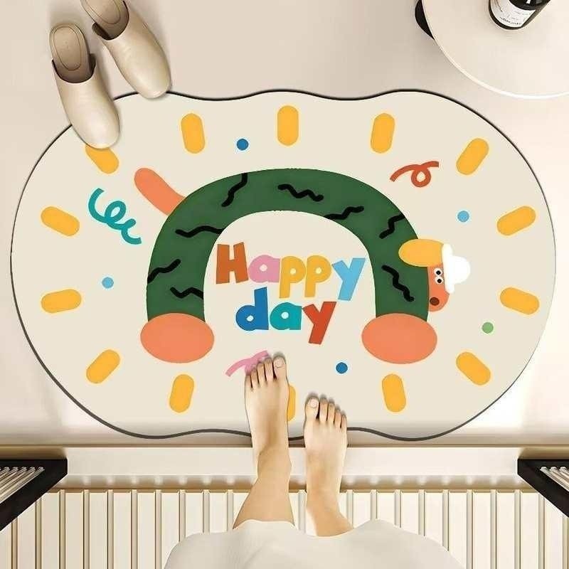 卡通硅藻泥风格地垫吸水垫卫生间浴室垫家用脚垫入户门地干速玄关,居家布艺,入户地垫,淘宝优惠券,粉丝福利购,淘宝优惠卷