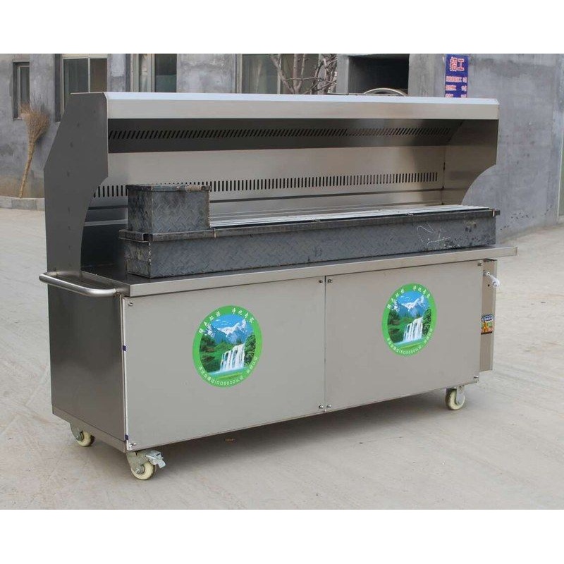 移动推拉烧烤车专用油烟净化器厨房专用油烟净化器木炭无烟烧烤车