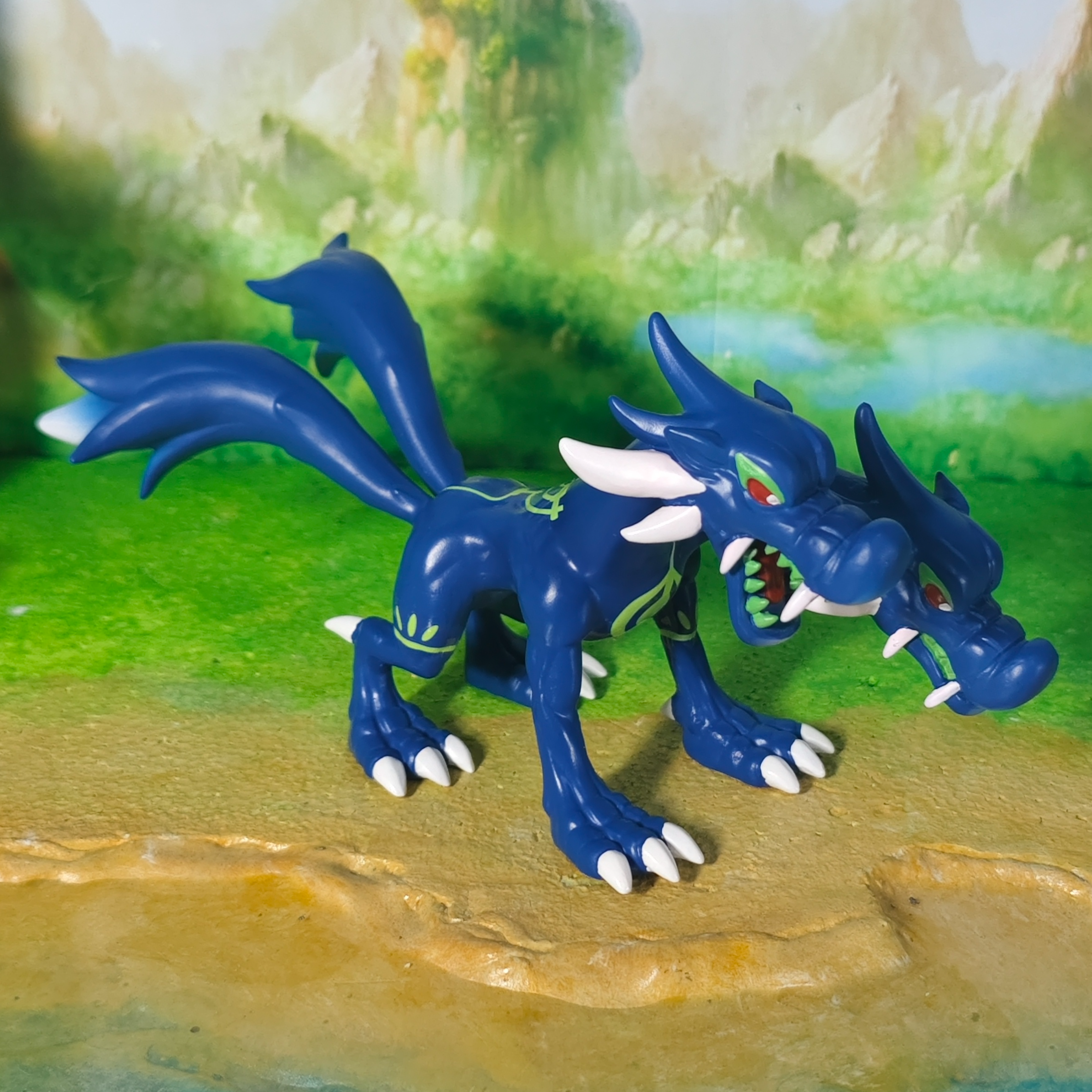 『合金时代』耐摔盲盒尺寸石器手办双头狼宠物公仔模型摆件周边