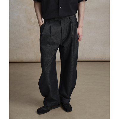 CAKUNTA西裤腰头弯刀牛仔裤