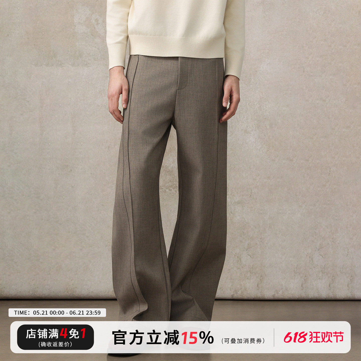 CAKUNTA/row风弯刀休闲西裤