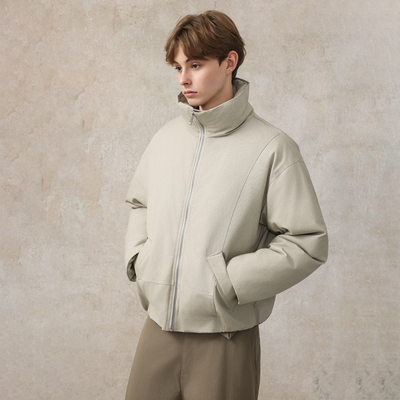 CAKUNTA牛仔外壳蓬松羽绒服