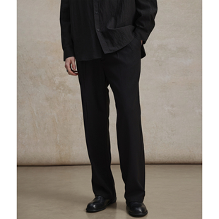 简约老钱风 雅痞直筒西裤 经典 斜纹挺阔立体双褶 通勤 CAKUNTA