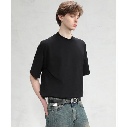 CAKUNTA背后龙骨缝线中领T恤