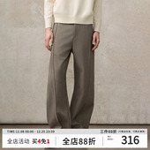 CAKUNTA 挺阔row风立体分割弯刀休闲西裤 阔腿拖地复合加厚休闲裤