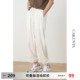 CAKUNTA更高级 华夫格阔腿休闲裤 运动风 轻薄脚口可收缩抽绳卫裤