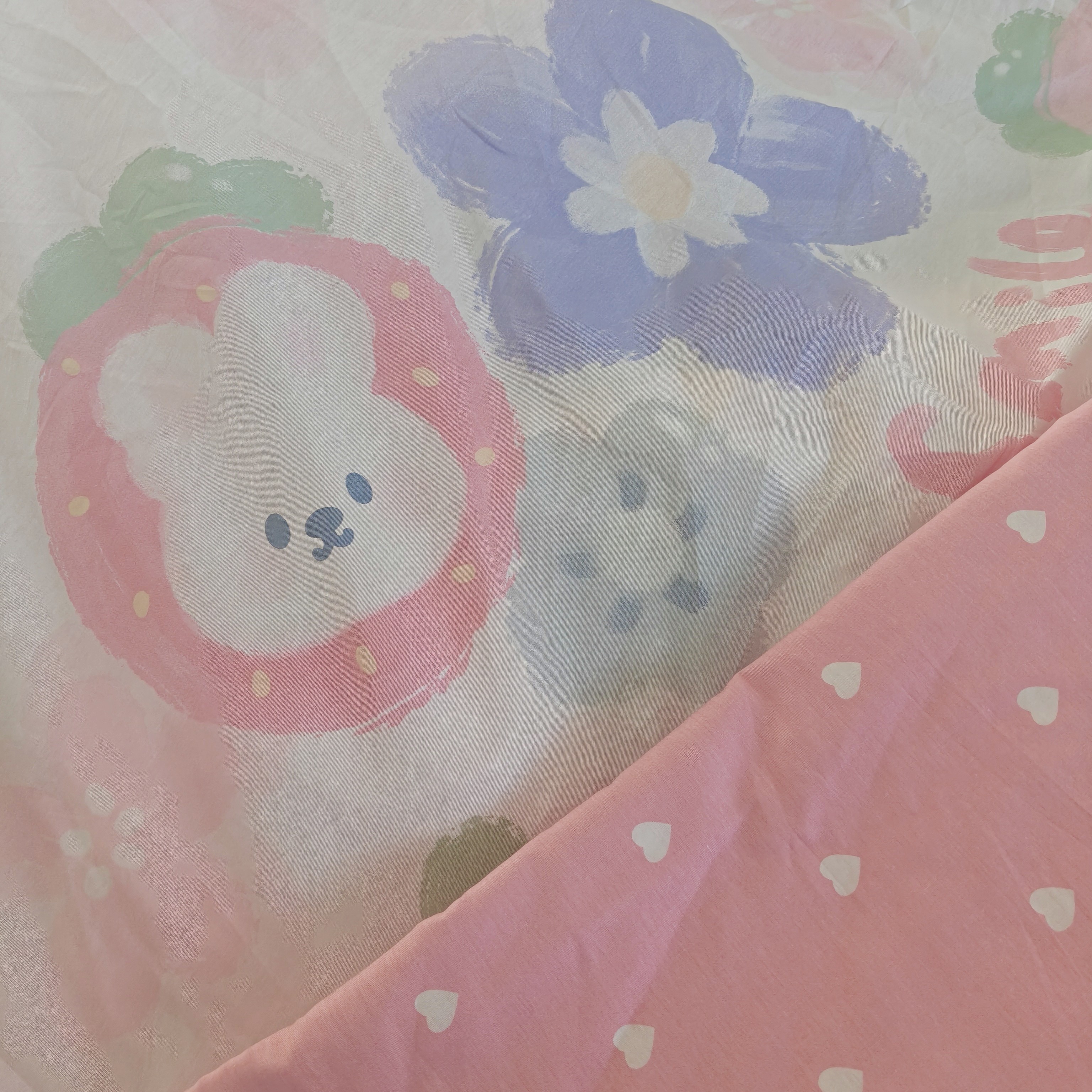 E兔花花纯棉无荧光布头2*2.35米被罩床单等BT,居家布艺,家纺布艺/布料面料缝制服务,淘宝优惠券,粉丝福利购,淘宝优惠卷