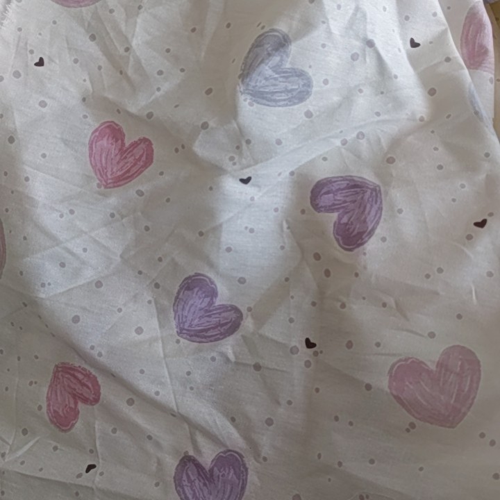 白底粉紫爱心纯棉斜纹2.6*2.35布料12号,居家布艺,家纺布艺/布料面料缝制服务,淘宝优惠券,粉丝福利购,淘宝优惠卷