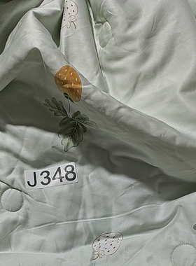 J348绿色草莓天丝夏被1.5*2