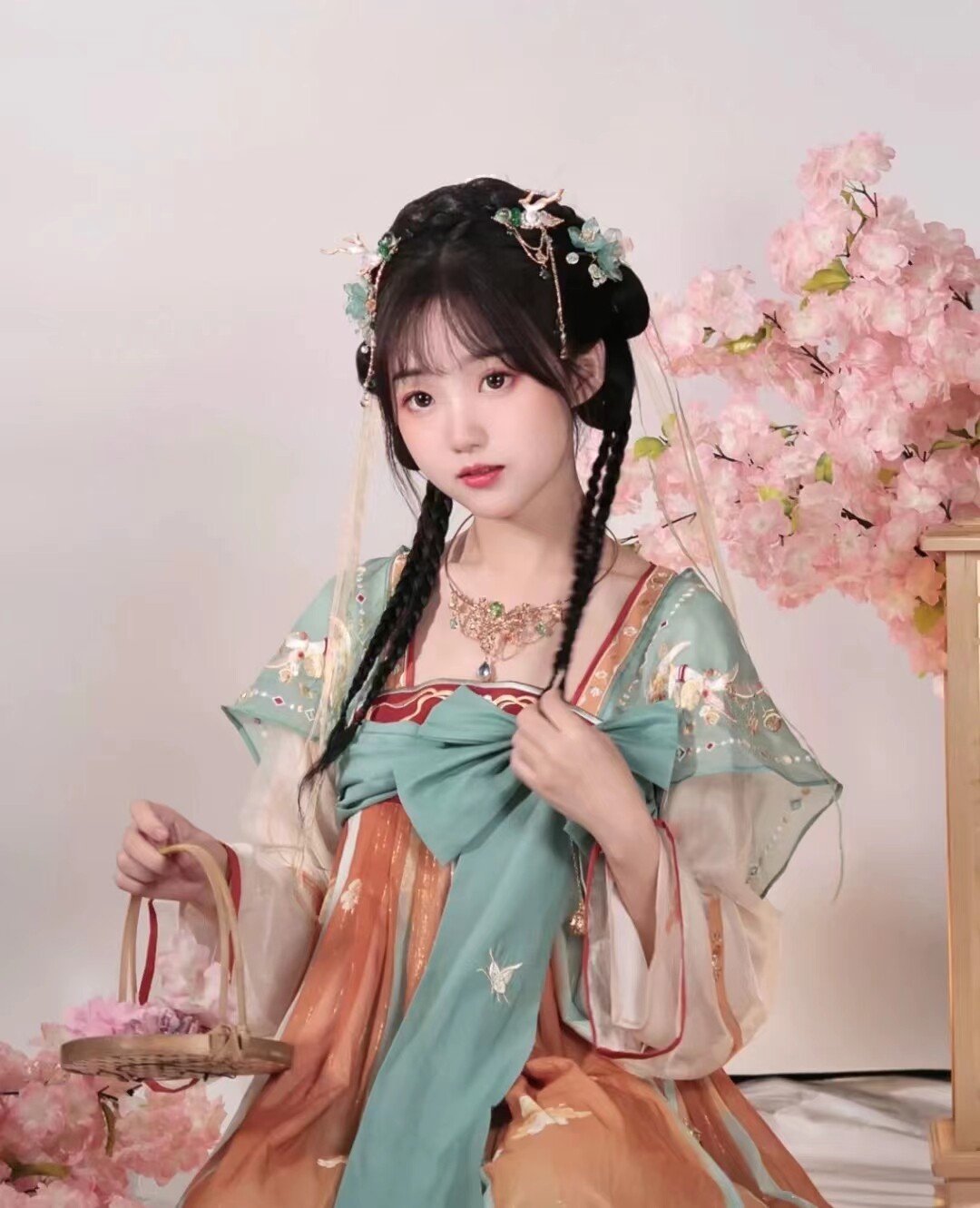 原创汉服女【瑶瑶公主】遇见神鹿cos齐胸吊带连衣裙国风春夏秋季