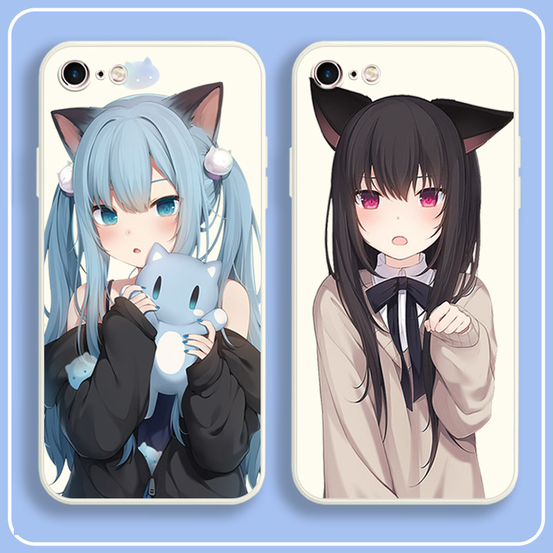 二次元日漫iphone8苹果7/8/se2手机壳新款ip7猫羽雫可爱女iphonese3防