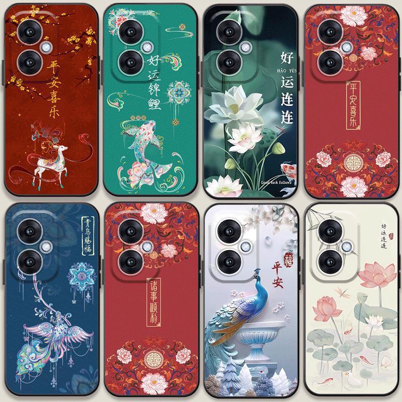 适用OPPOk10x手机壳k12x国风荷花