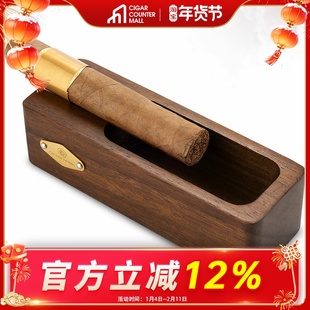 茄龙雪茄烟灰缸古典实木大口径单人便携雪茄专用烟灰缸CG-25KP2