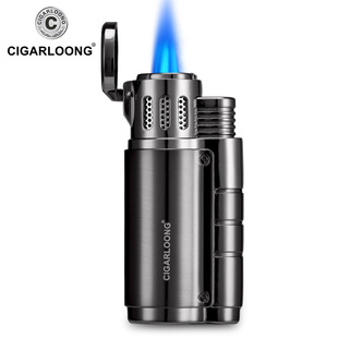 CIGARLOONG茄龙男士翻盖雪茄打火机防风直冲三火创意个性鬼火直冲
