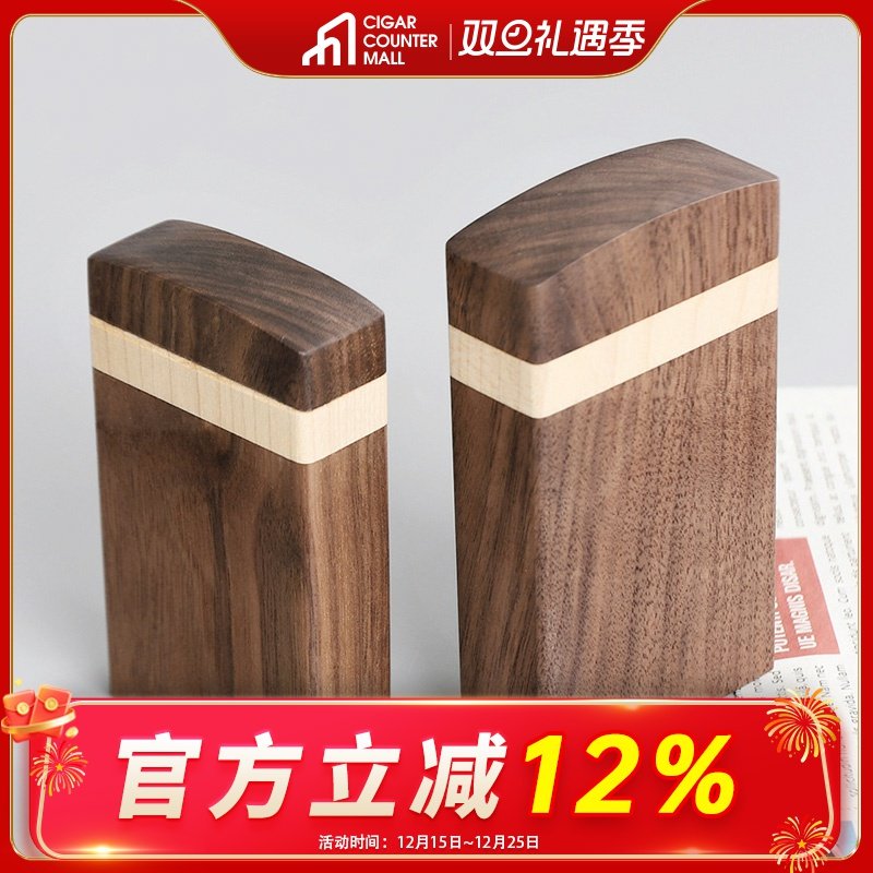 茄龙胡桃木烟盒创意个性随身携带
