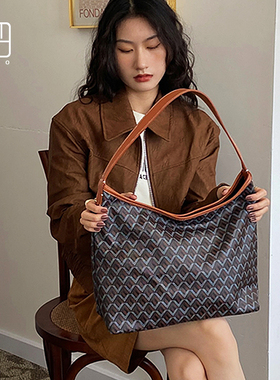 韩国正品EMO狗牙包托特包春夏新款拉链大容量单肩腋下通勤包包女