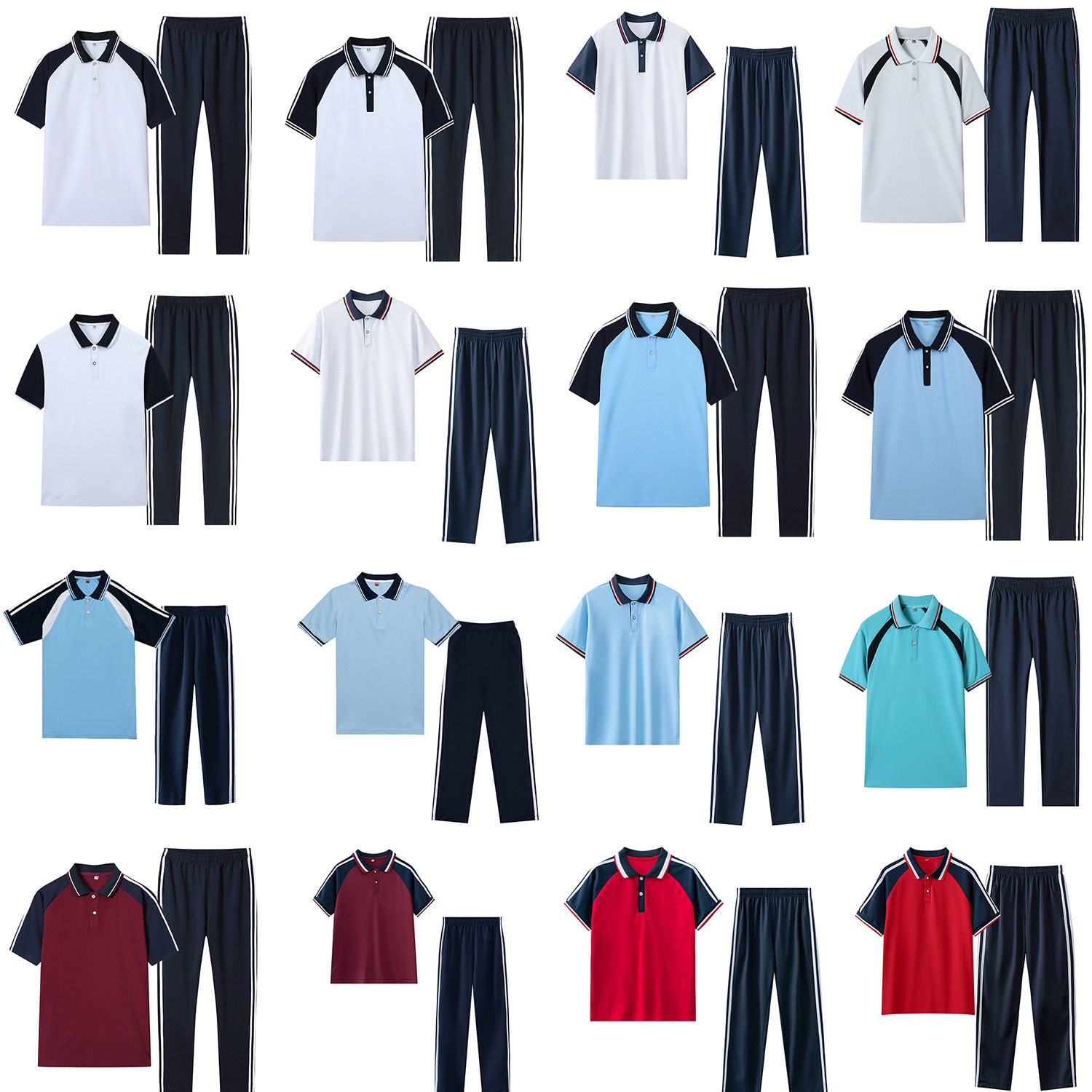 夏季新款初中小学生短袖校服套装校服/园服