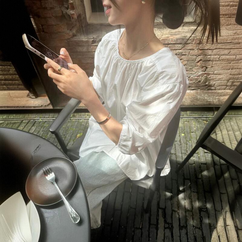 韩系防晒衬衫女24夏季东大门新款气质百搭正反两穿中袖薄棉上衣