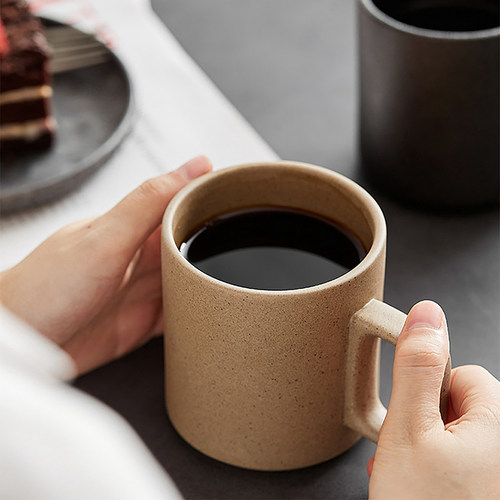 汉唐元玺粗陶瓷复古咖啡杯马克杯