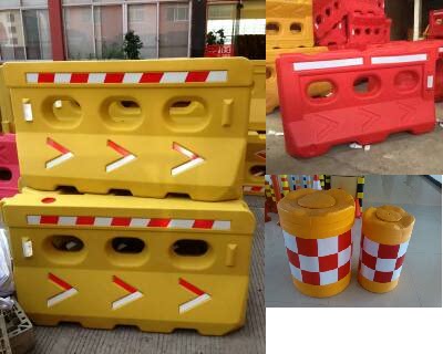 三孔水马隔离墩市政注水围栏围挡出口专用白色水马红蓝色颜色定制